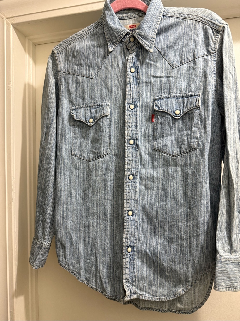 Levi's Light Wash Blue Denim Western Shirt - Men's